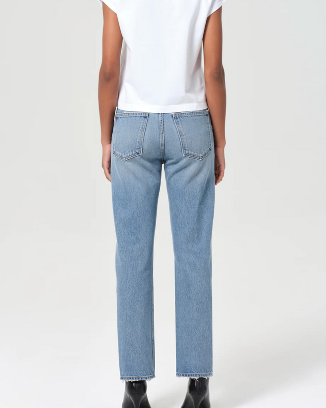 90's Pinch Waist High Rise Straight In Stage