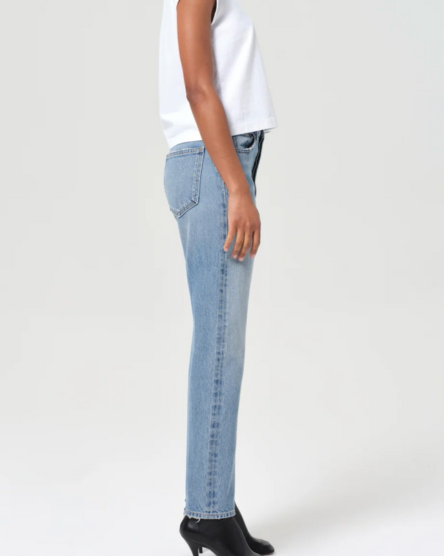 90's Pinch Waist High Rise Straight In Stage