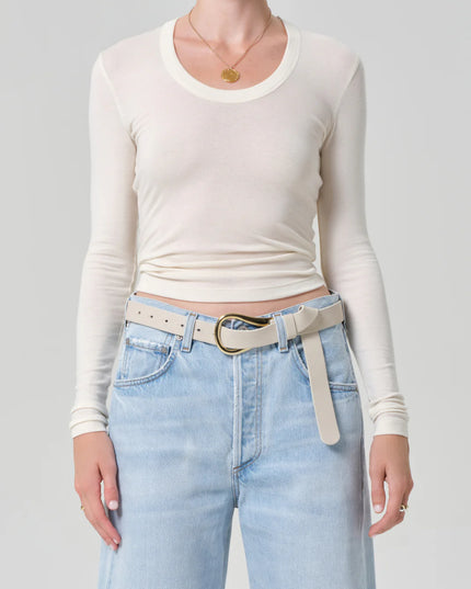 Mara U Neck Long Sleeve In Dune