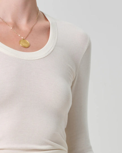 Mara U Neck Long Sleeve In Dune