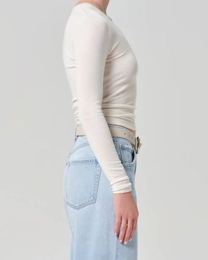 Mara U Neck Long Sleeve In Dune
