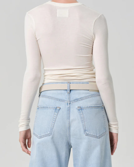 Mara U Neck Long Sleeve In Dune