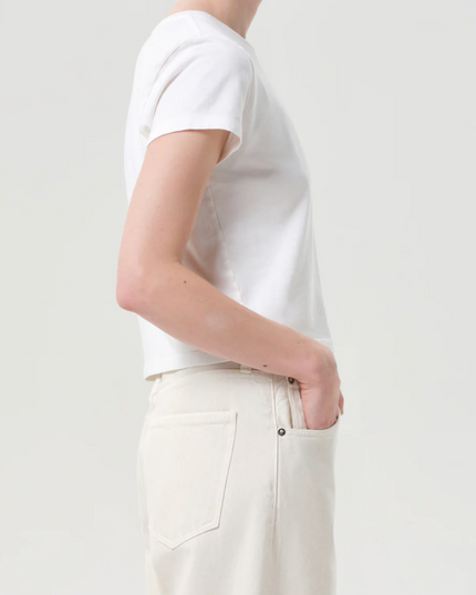 Adine Shrunken Tee In White Ash