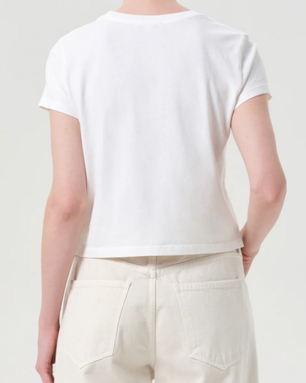 Adine Shrunken Tee In White Ash