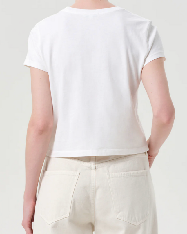 Adine Shrunken Tee In White Ash