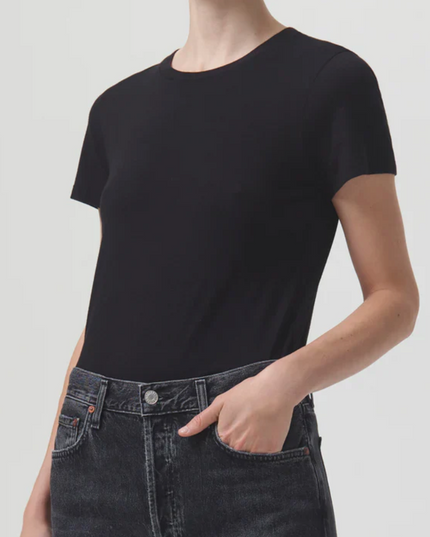 Annise Slim Tee in Black