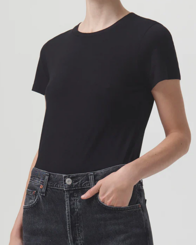 Annise Slim Tee in Black