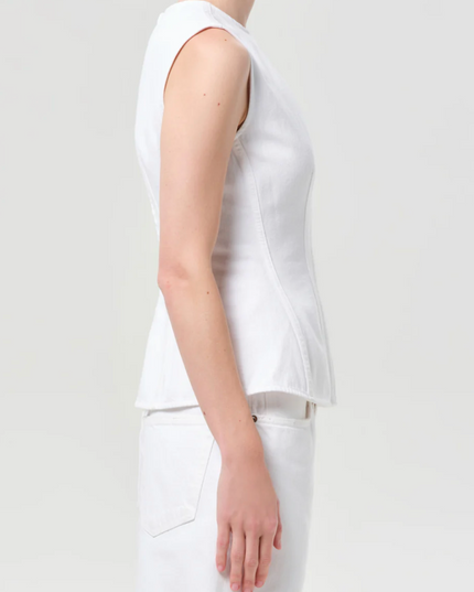 Corbin Denim Shell Shirt In Marshmallow