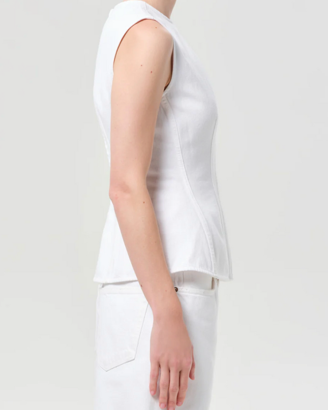 Corbin Denim Shell Shirt In Marshmallow