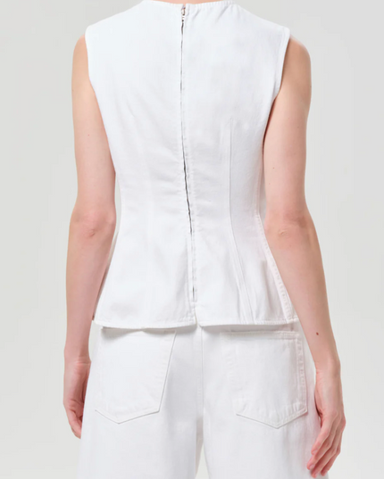 Corbin Denim Shell Shirt In Marshmallow