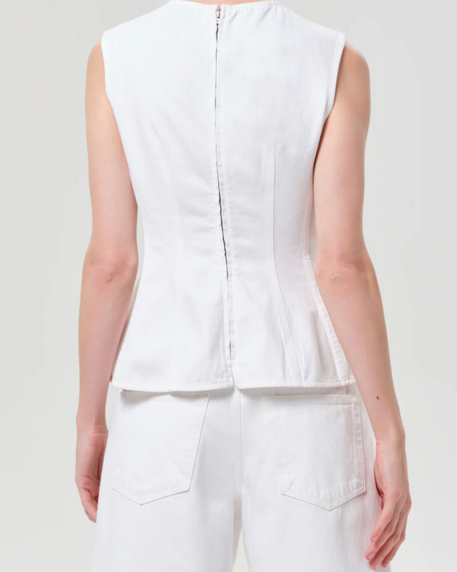 Corbin Denim Shell Shirt In Marshmallow