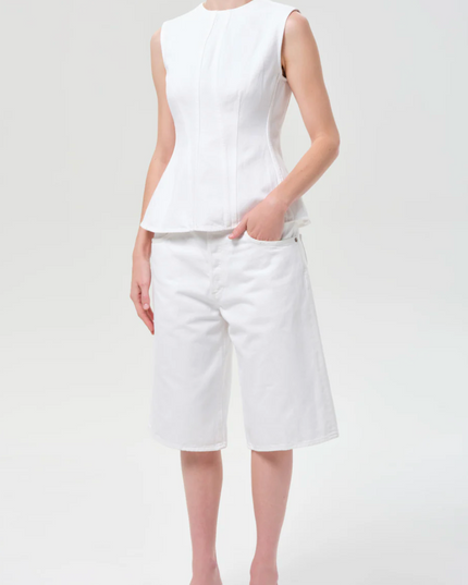 Corbin Denim Shell Shirt In Marshmallow
