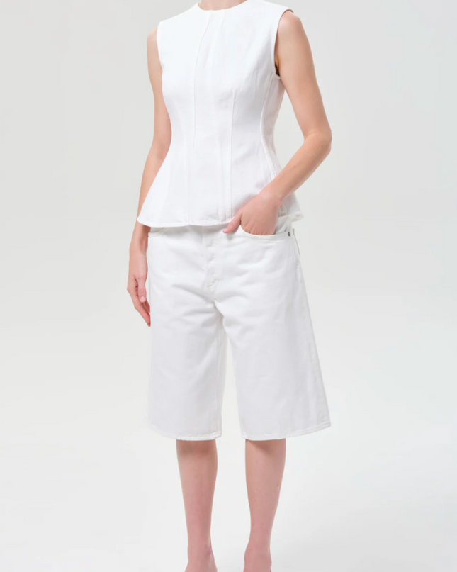 Corbin Denim Shell Shirt In Marshmallow