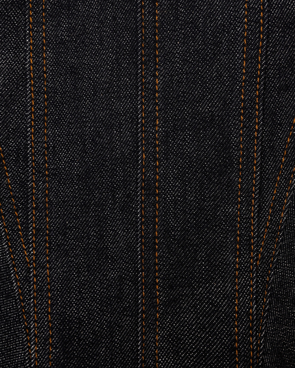 Indigo Denim Bow Mini Dress