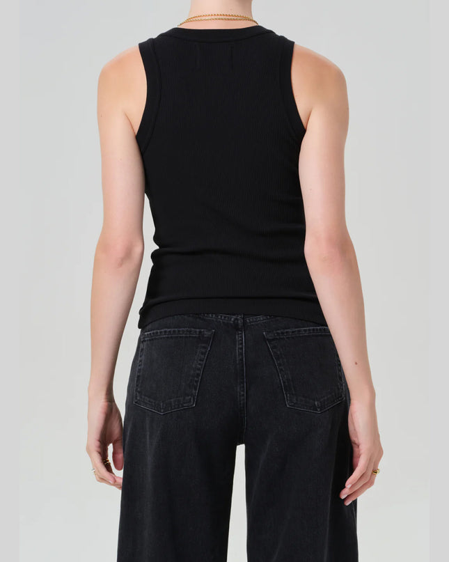 Isabel Rib Tank In Black
