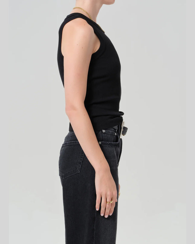 Isabel Rib Tank In Black