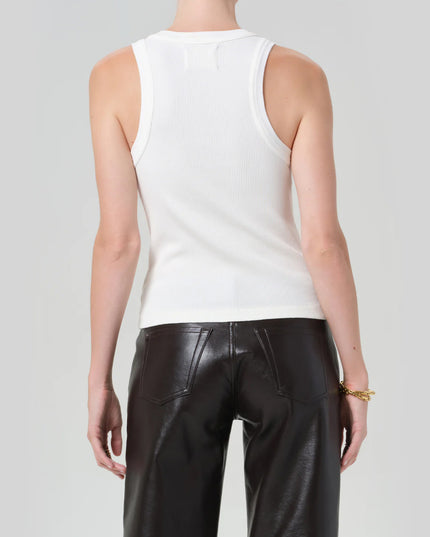Isabel Rib Tank In White