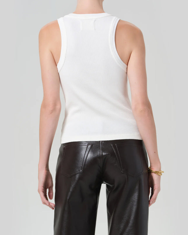 Isabel Rib Tank In White