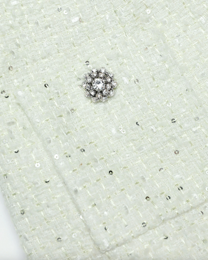 Lime Boucle Midi Skirt