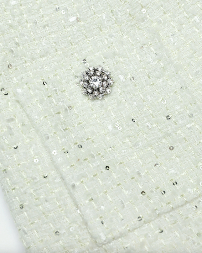 Lime Boucle Midi Skirt