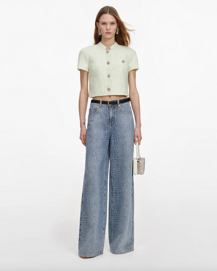 Lime Boucle Top