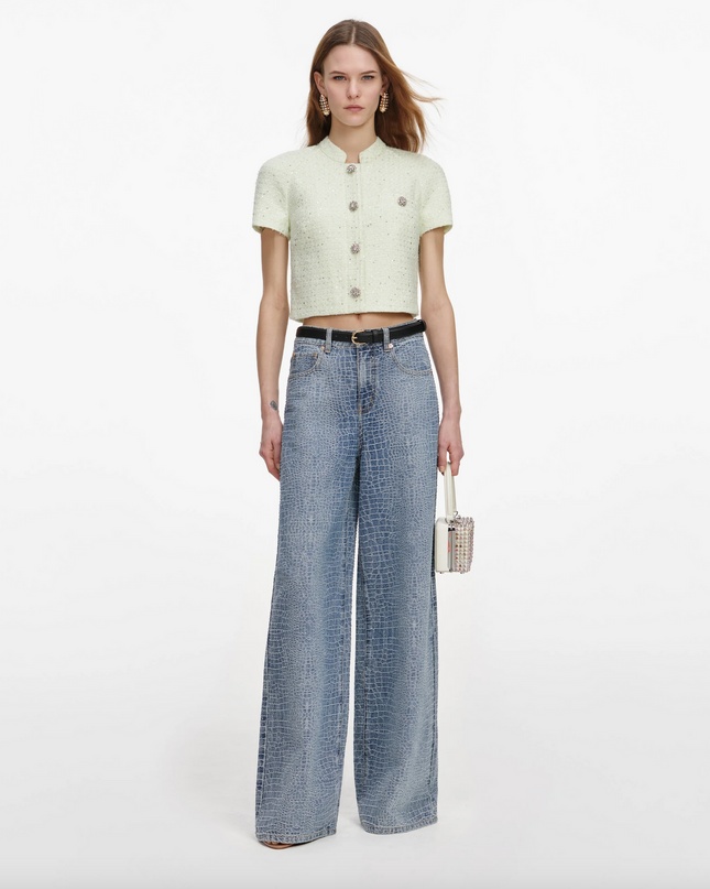 Lime Boucle Top