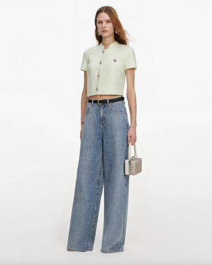 Lime Boucle Top