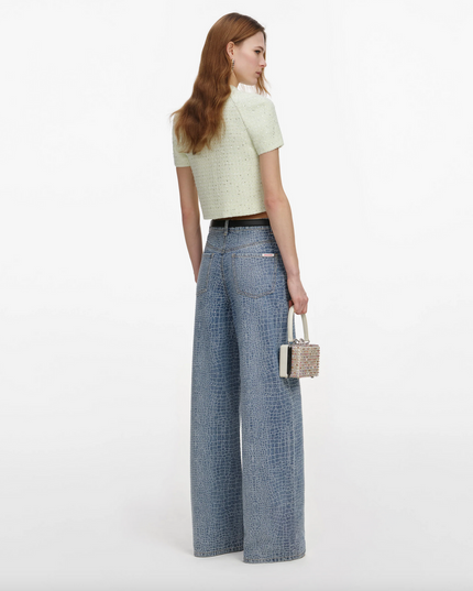 Lime Boucle Top