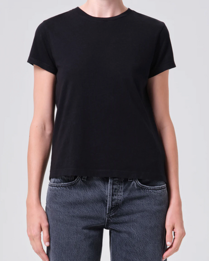 Long Line Adine Tee In Black