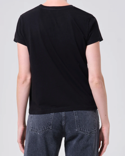 Long Line Adine Tee In Black