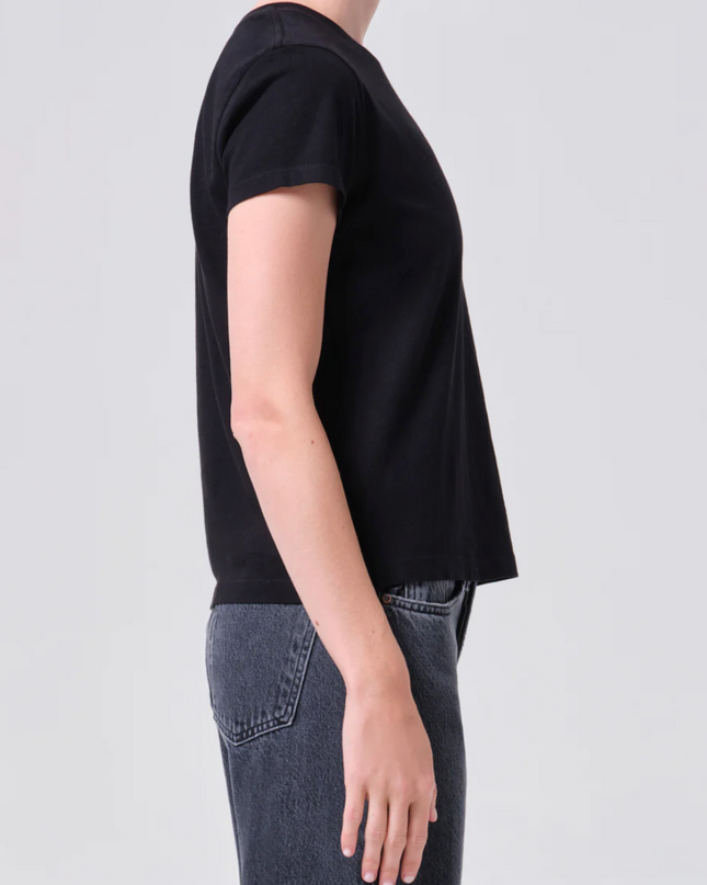 Long Line Adine Tee In Black