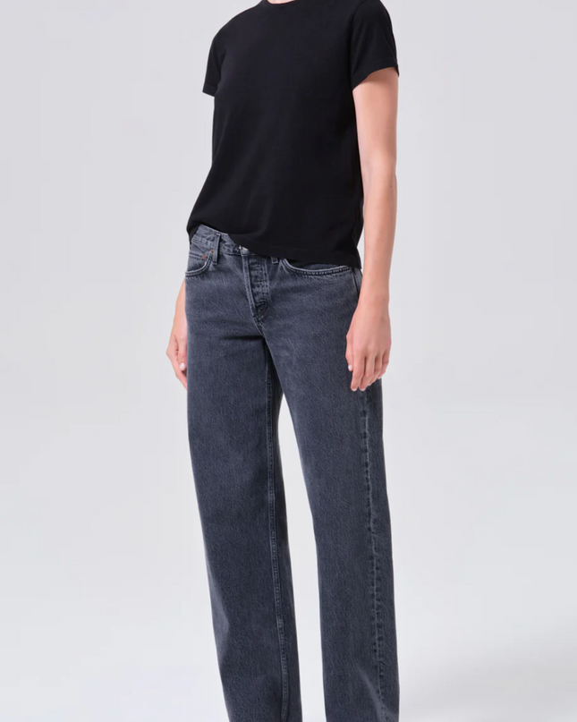 Long Line Adine Tee In Black