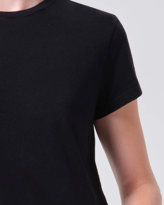 Long Line Adine Tee In Black