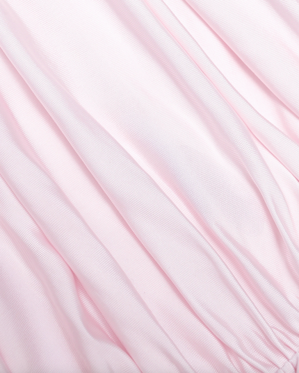 Pink Jersey Draped Maxi Dress