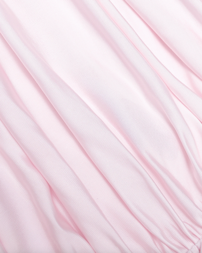 Pink Jersey Draped Maxi Dress