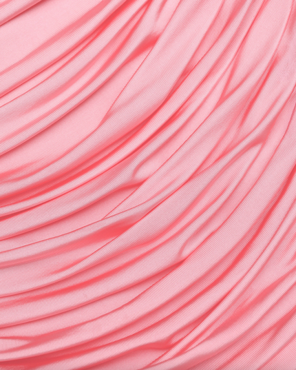 Pink Jersey Gathered Maxi Skirt