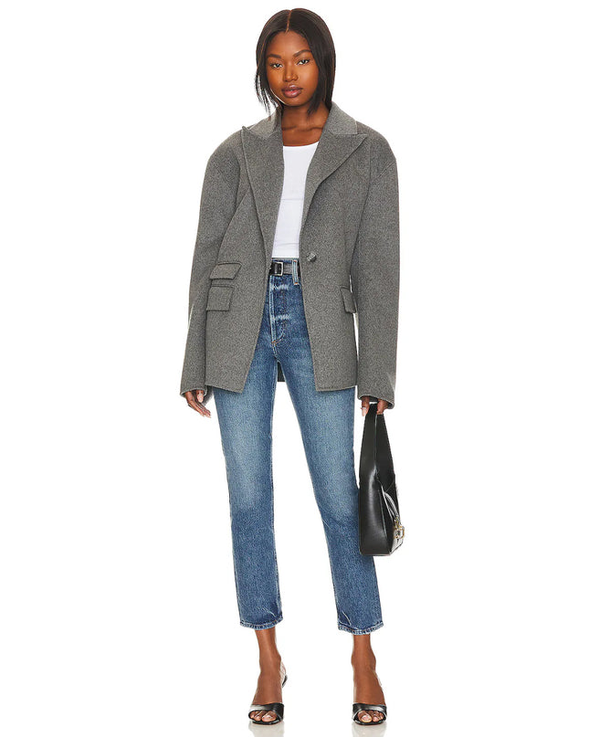 Riley Long High Rise Straight Jeans In Moor
