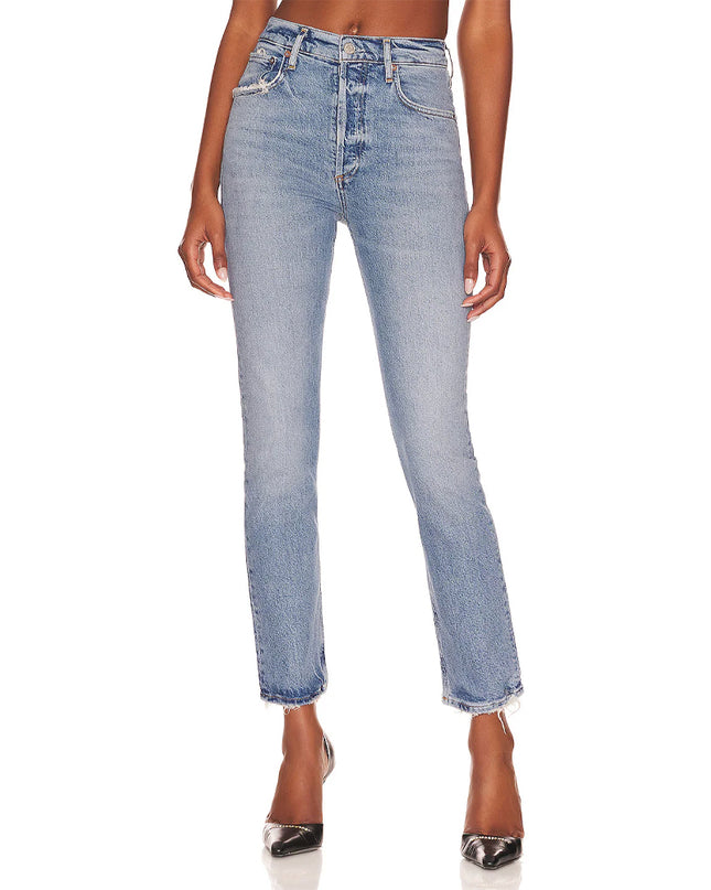 Riley Long Straight Jeans in Cove