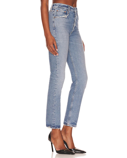 Riley Long Straight Jeans in Cove