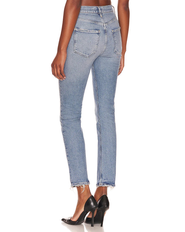 Riley Long Straight Jeans in Cove