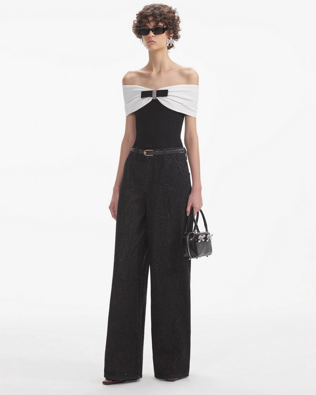 Black Rhinestone Jeans