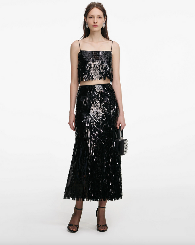 Black Sequin Top