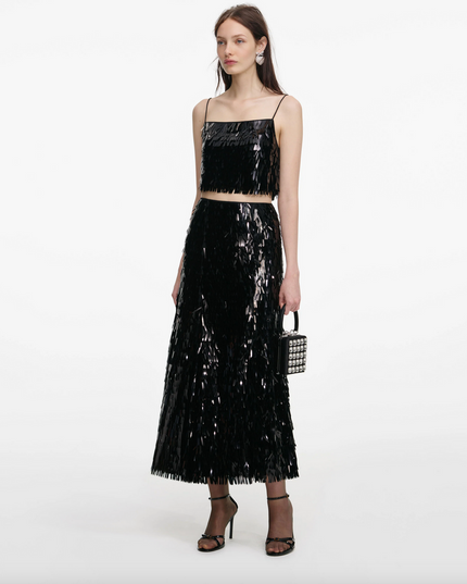 Black Sequin Top