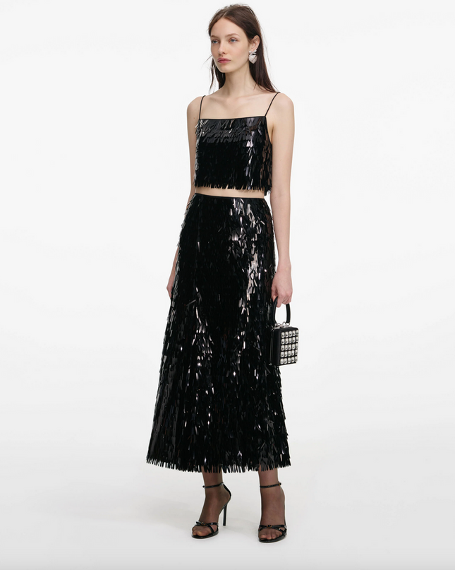 Black Sequin Top