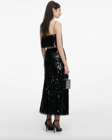 Black Sequin Top