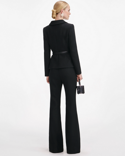 Black Wool Double Breast Jumpsuit