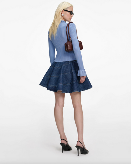 Blue Pearl Trim Cardigan
