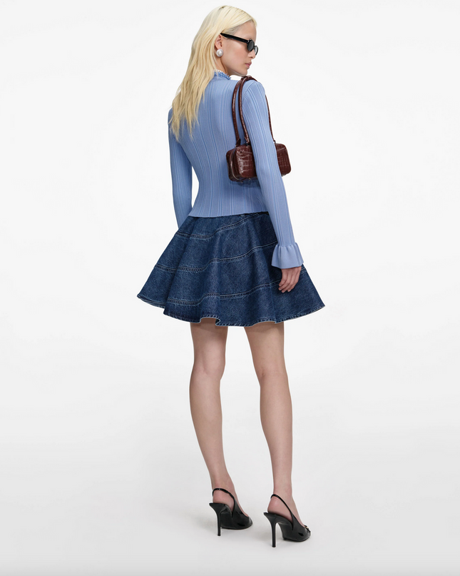 Blue Pearl Trim Cardigan