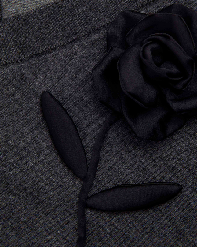 Charcoal Black Rose Jumper