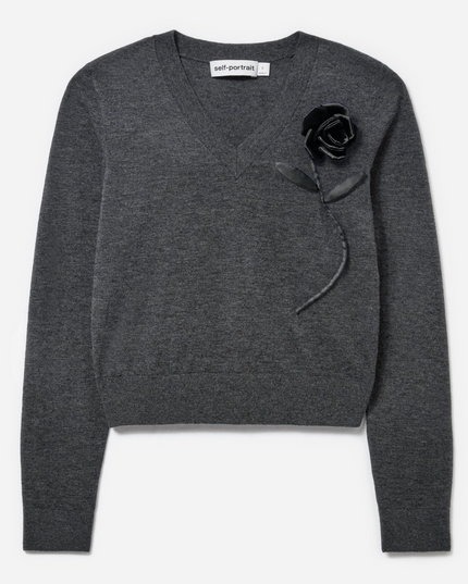 Charcoal Black Rose Jumper
